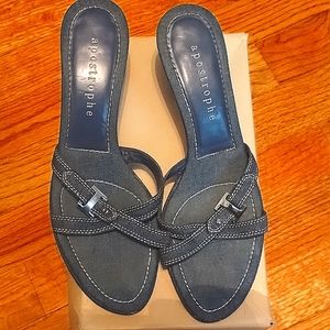 Denim women's sandal